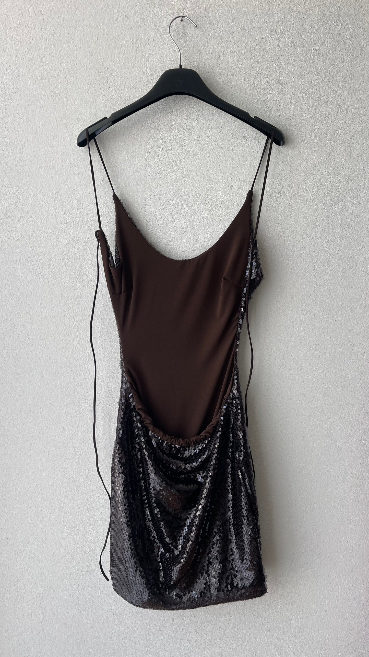 Abito paillettes brown