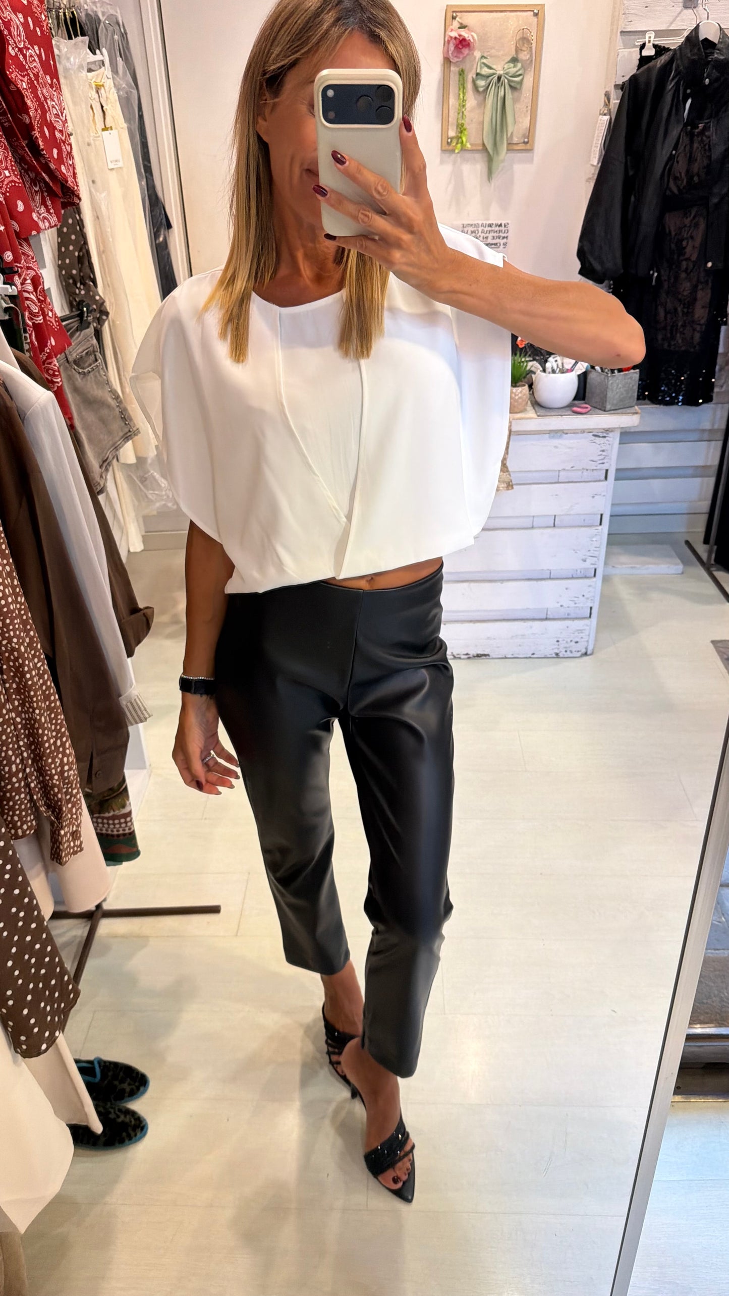 Pantalone sigaretta ecopelle lokita Milano