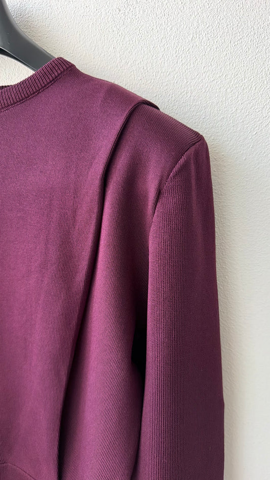 Maglia burgundy spalline