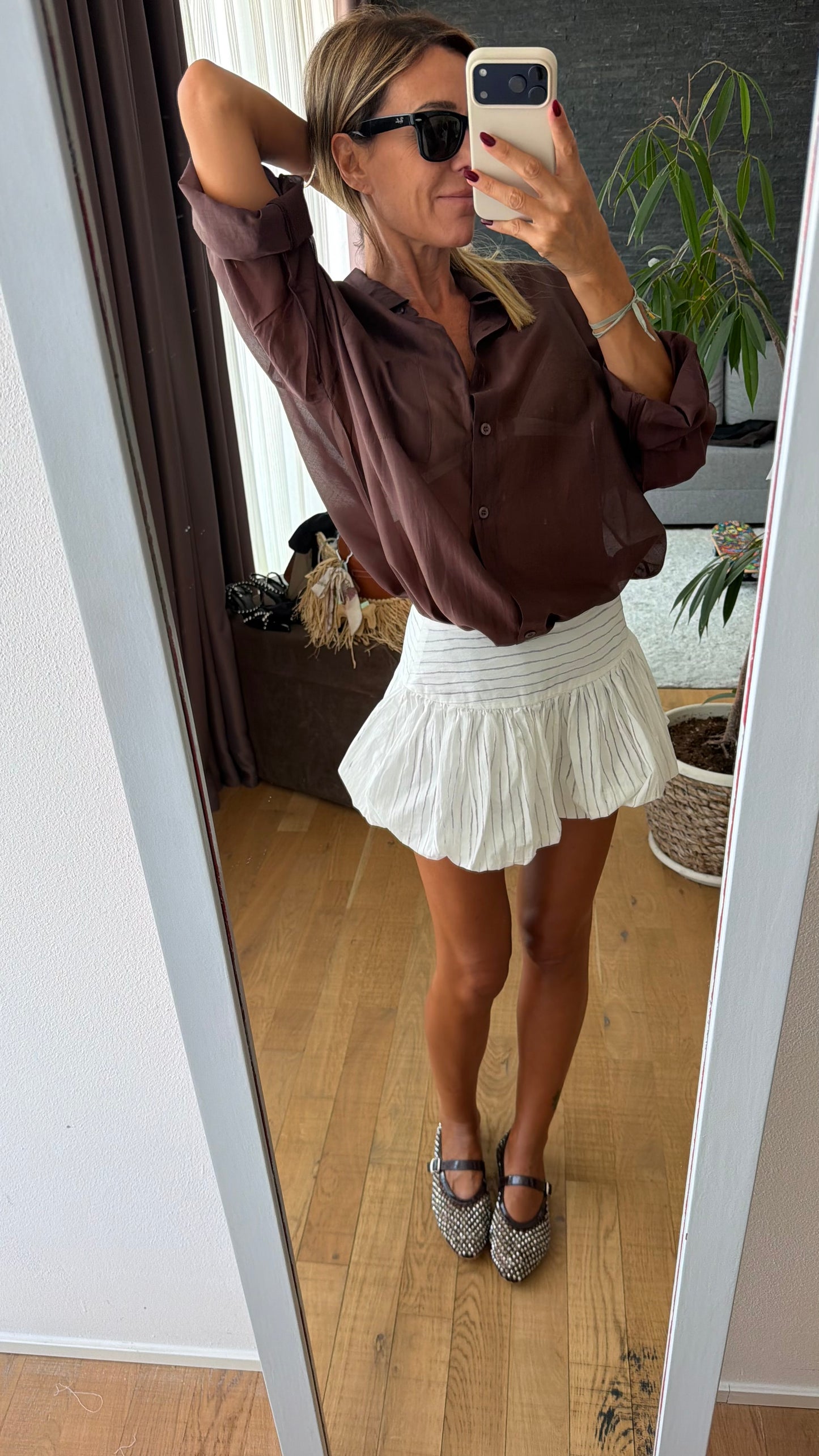 Ballerina traforata brilli marrone