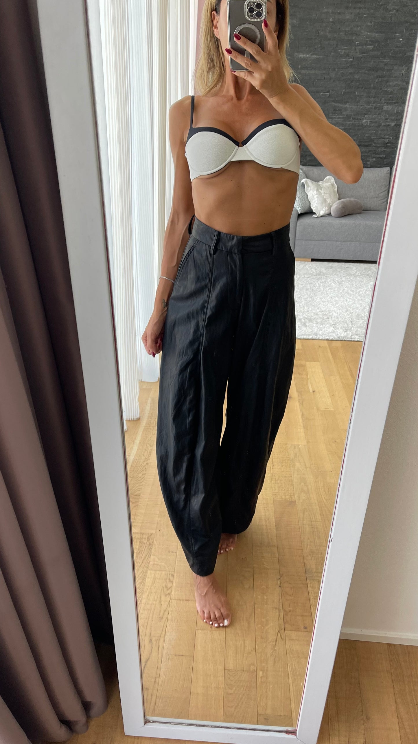 Pantalone balloon ecopelle Eleh
