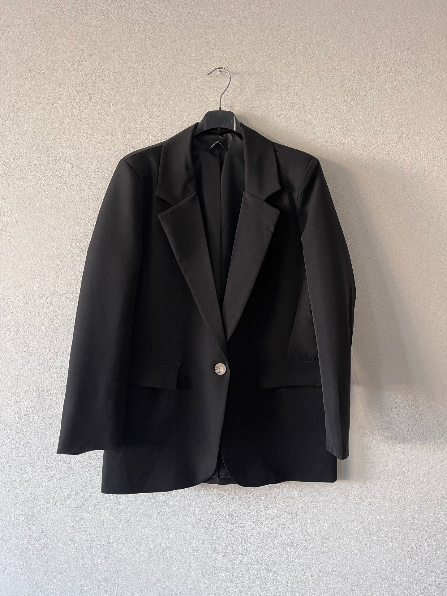 Blazer over bottone a contrasto