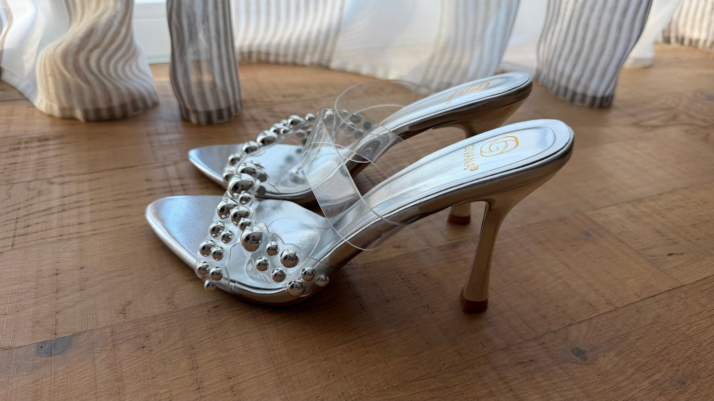 Sandalo argento trasparente