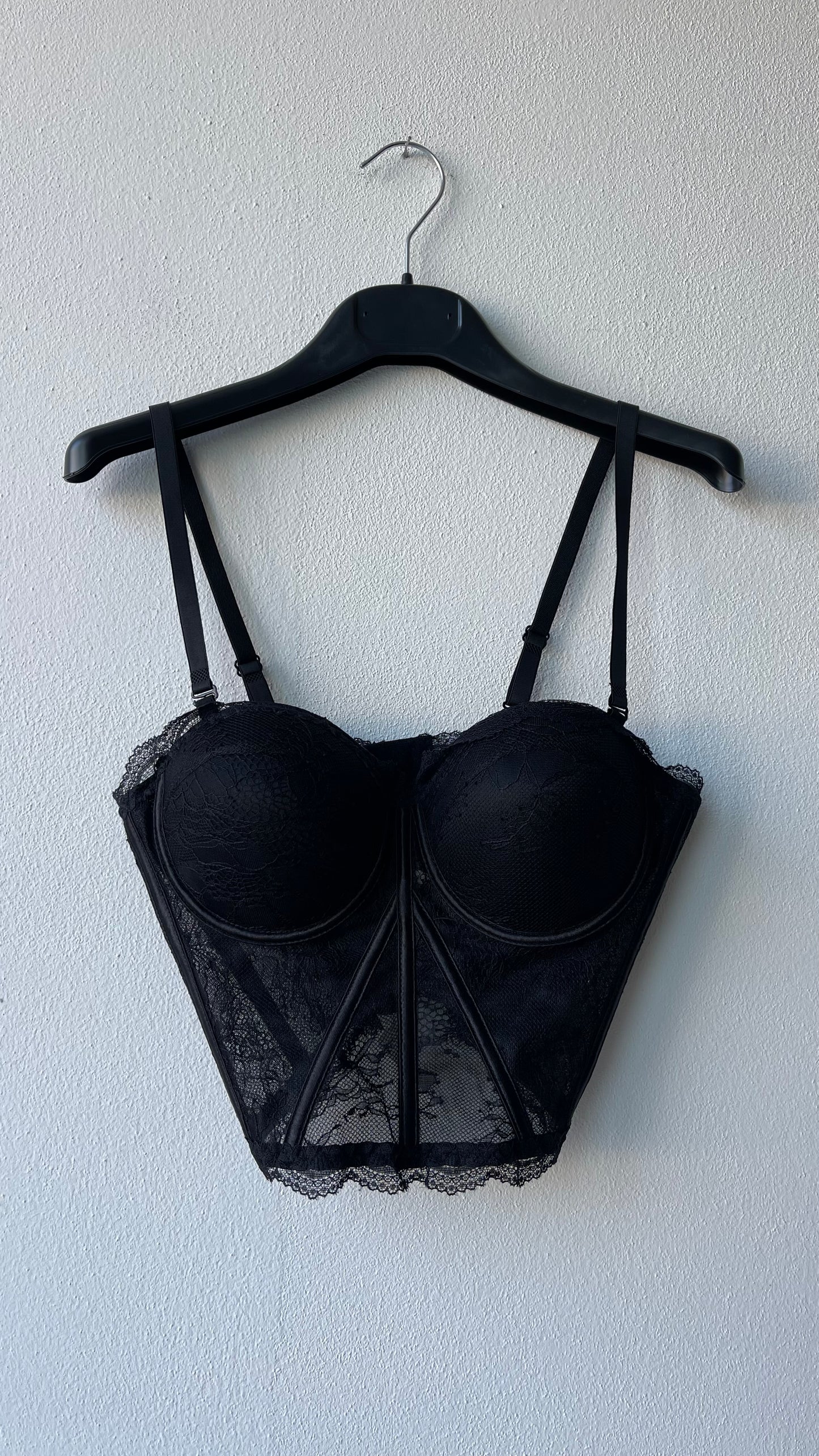 Bustier pizzo nero