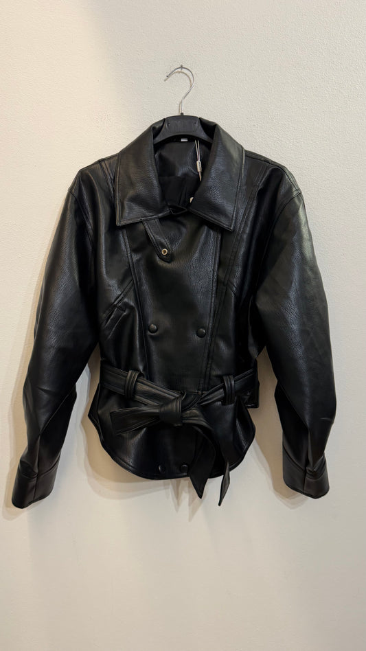 Giacca ecopelle trench