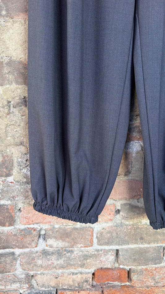 Pantalone tessuto tailleur con dettaglio laterale