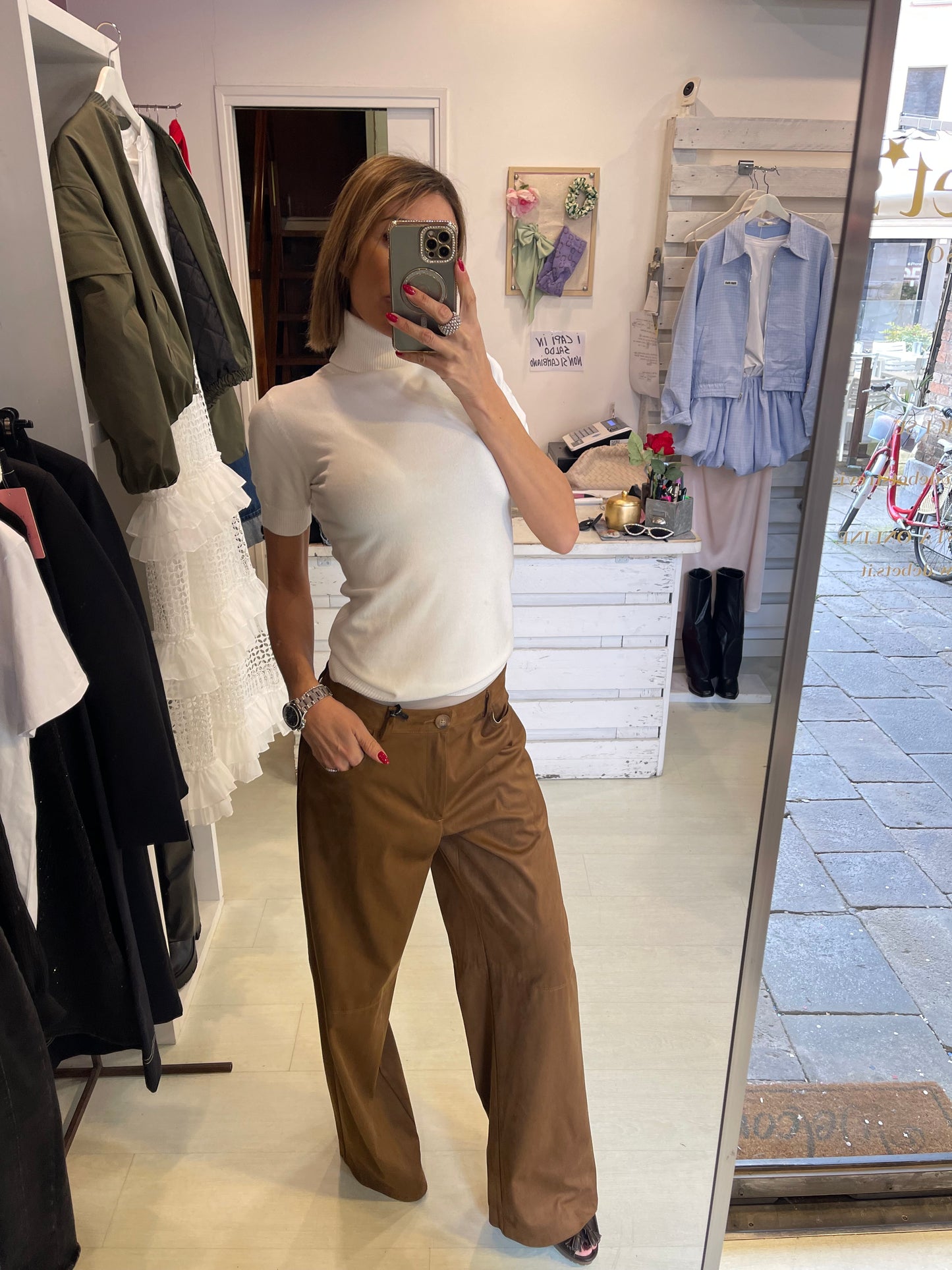 Palazzo pants suede