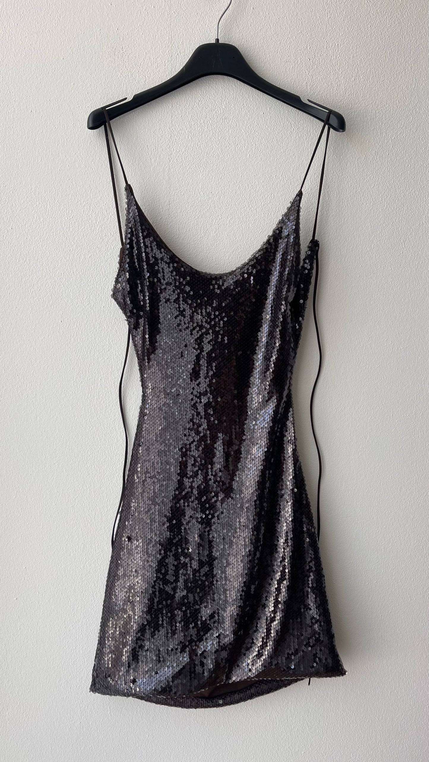 Abito paillettes brown