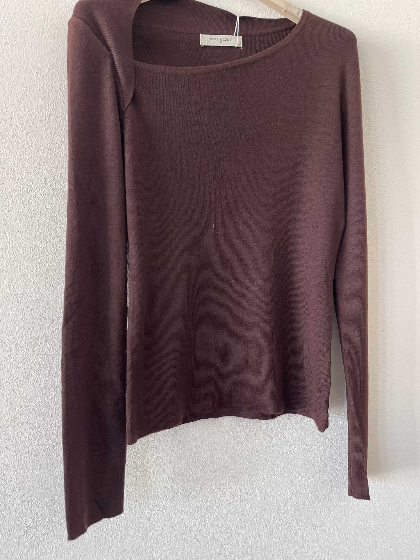 Asymmetrical neckline sweater