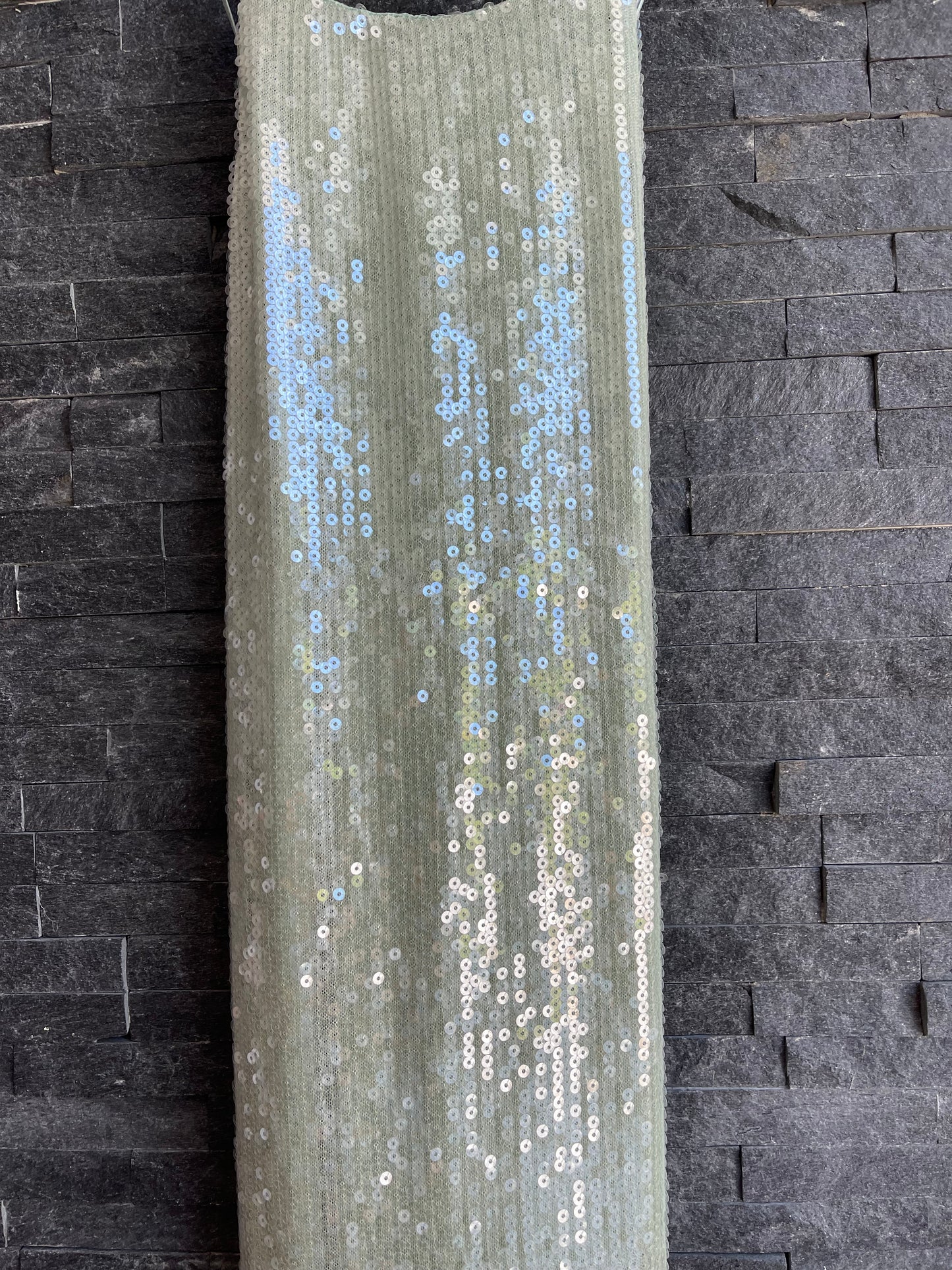 Green sequin dress