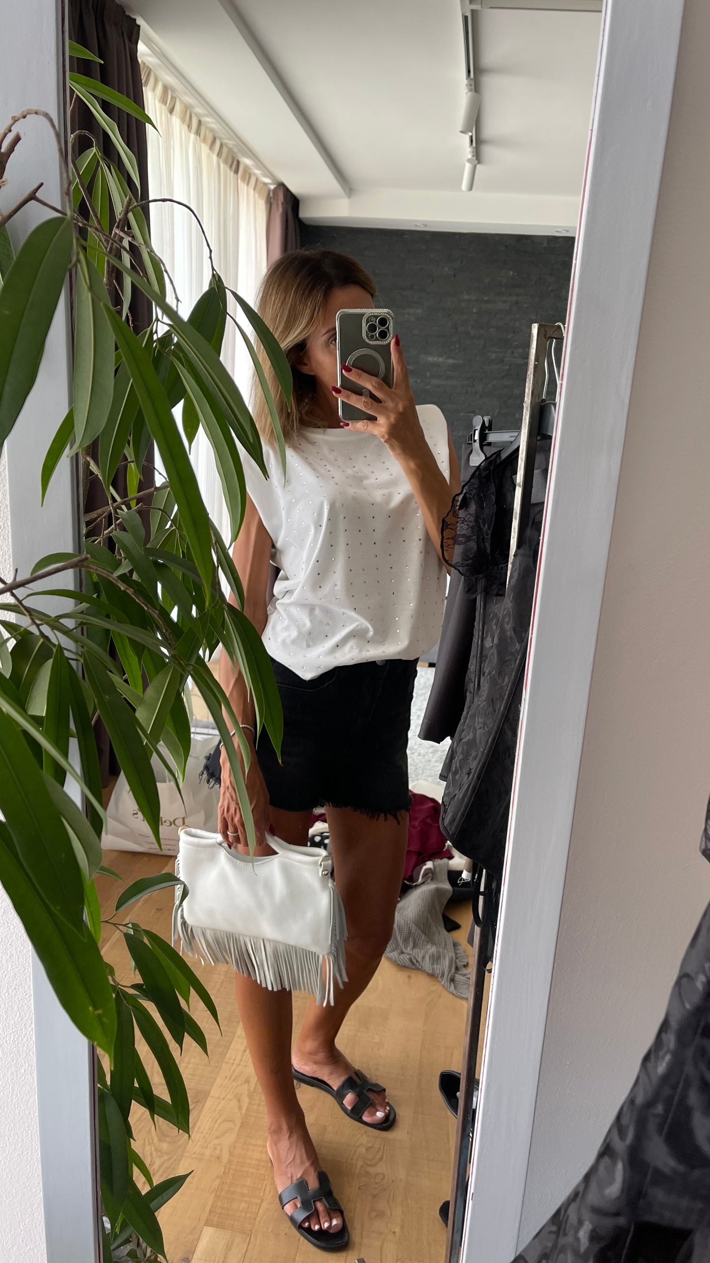 T-shirt spalline borchie