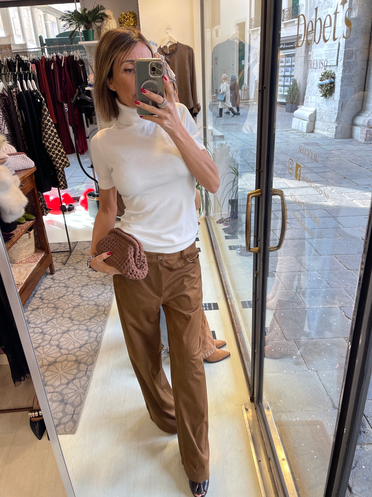 Palazzo pants suede