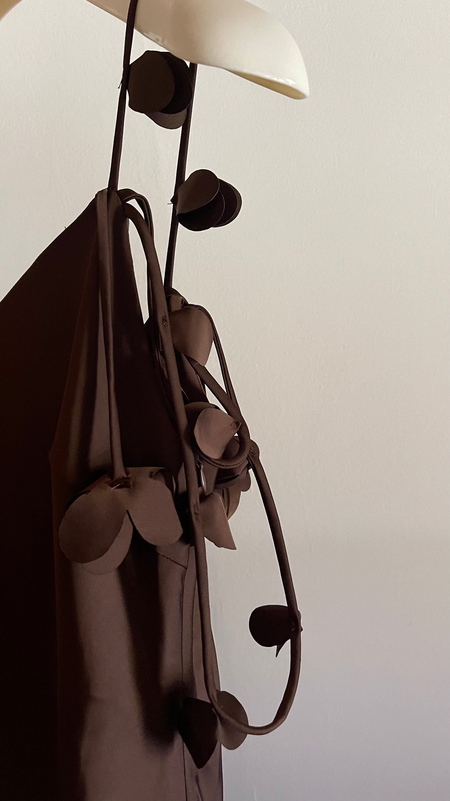 Abito sottoveste marron satin