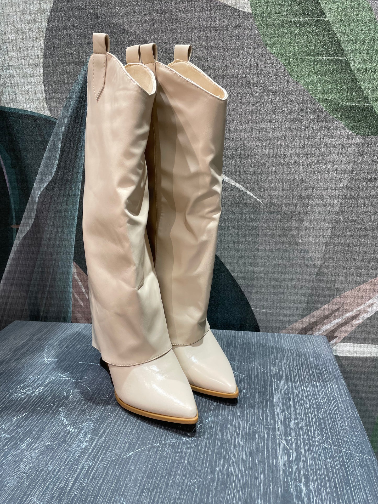 Stivale texano panna