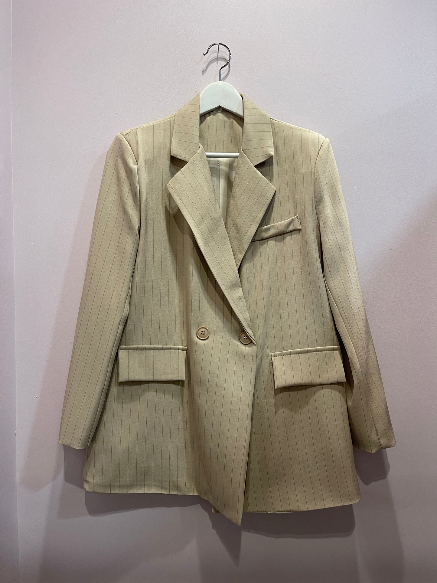 Pinstriped suit