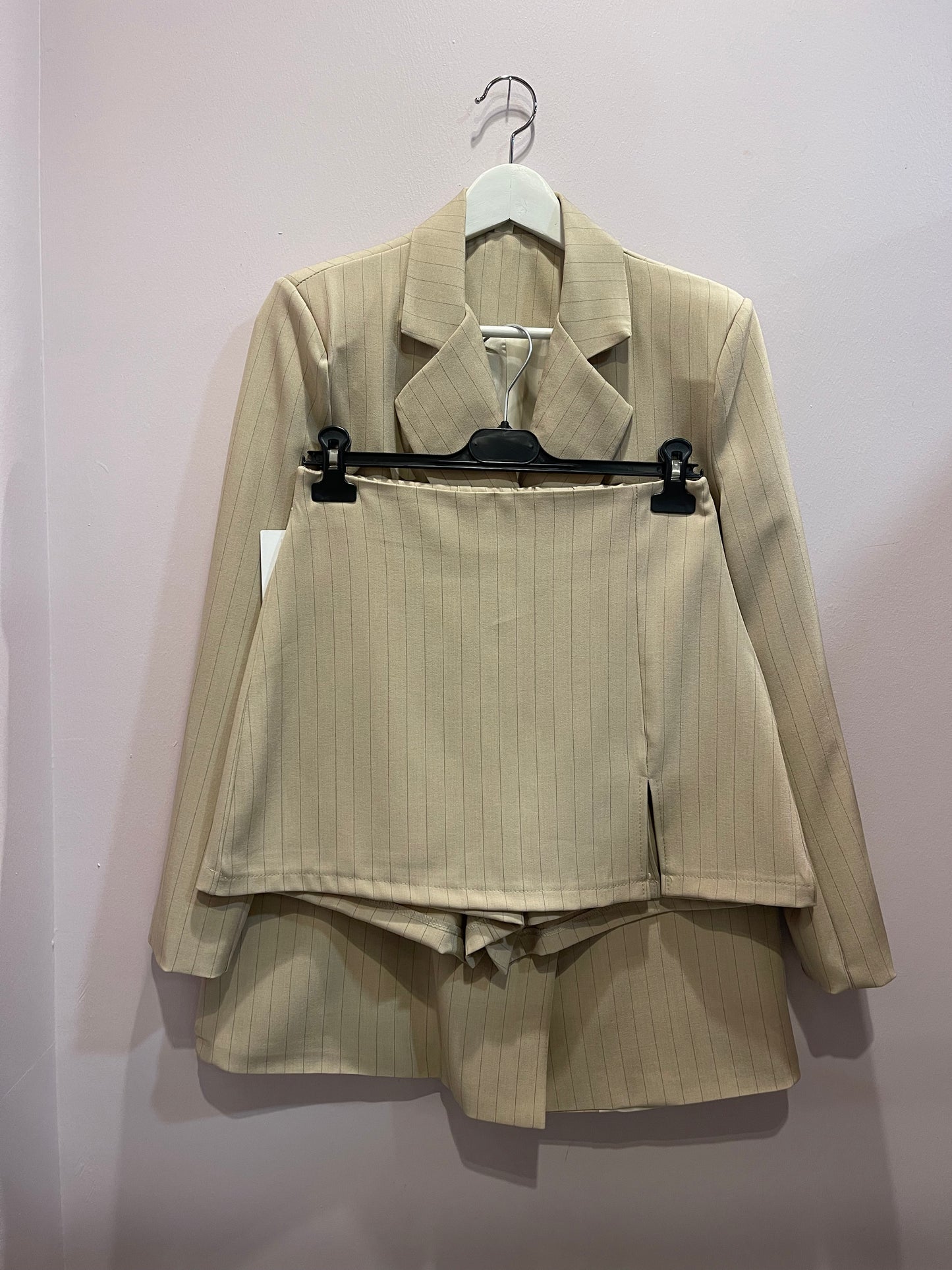 Pinstriped suit