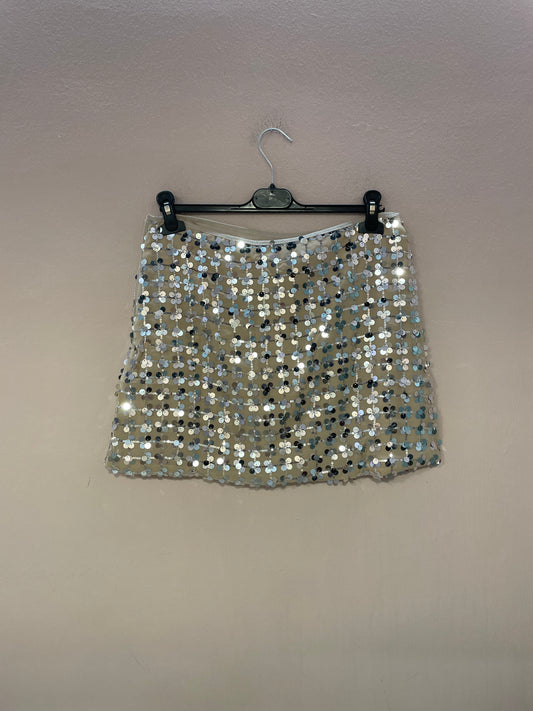 Gonna silver paillettes