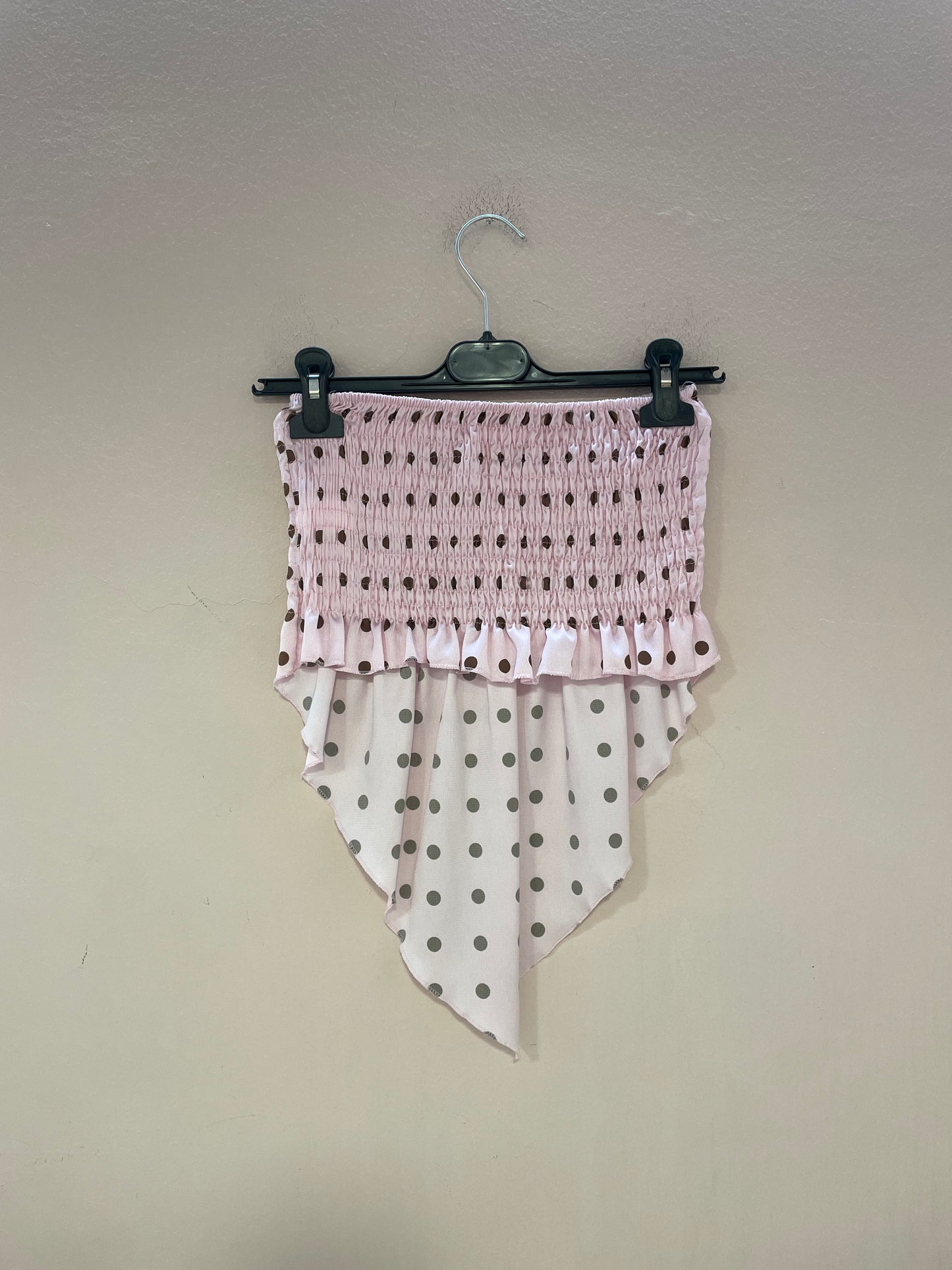 Top foulard pois