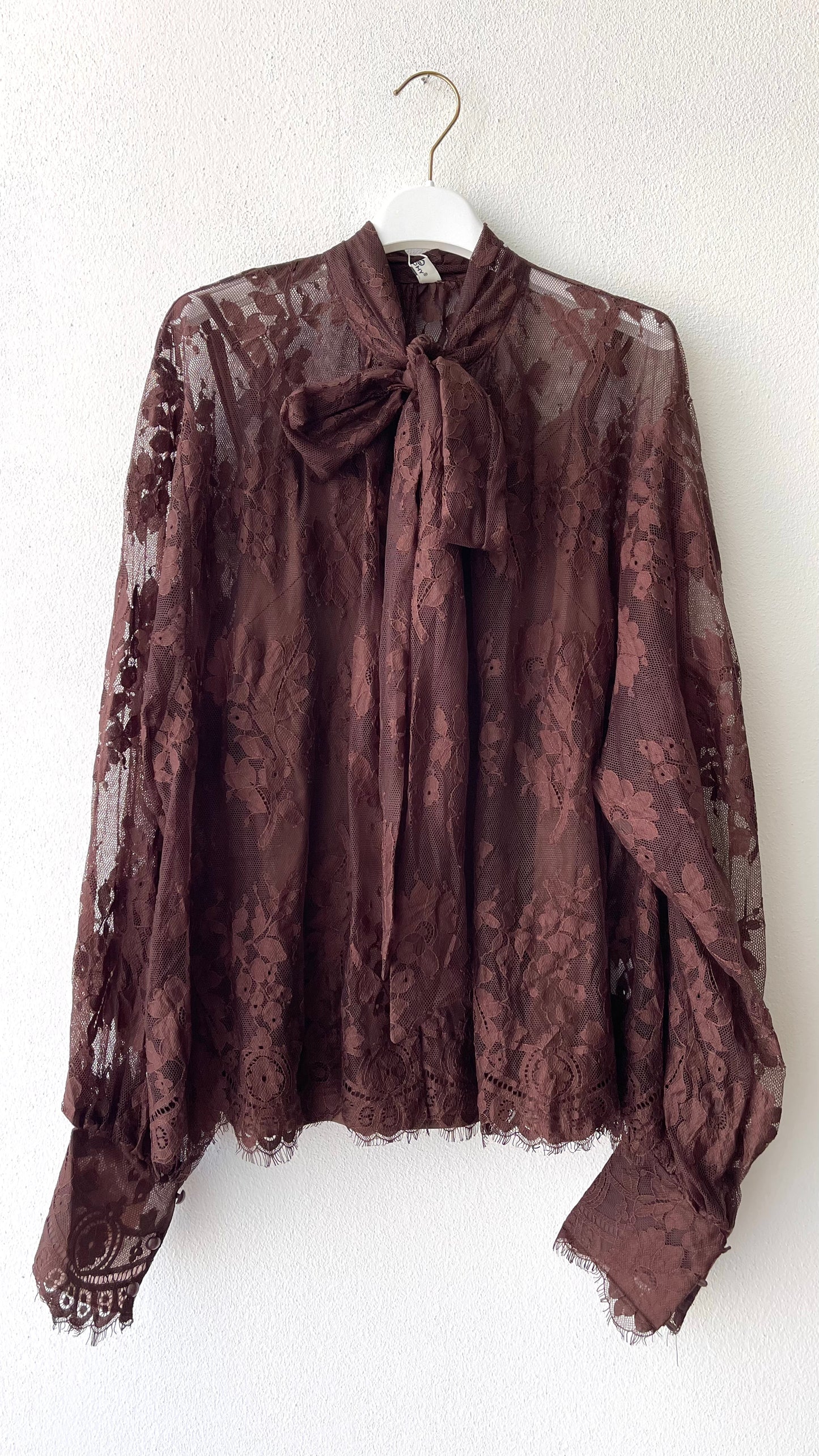 Camicia pizzo con sciarpina