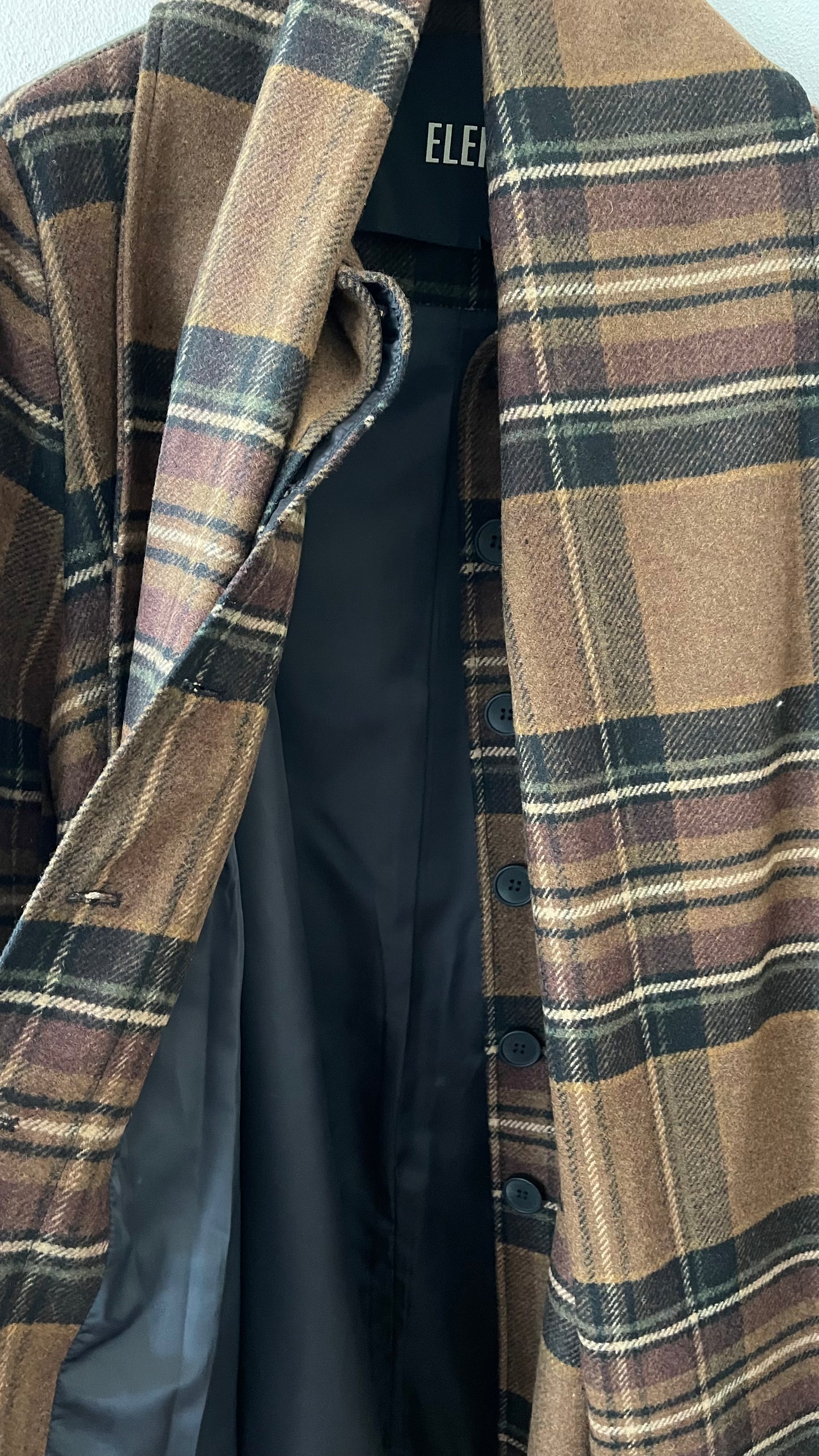 Cappotto tartan marrone ELEH