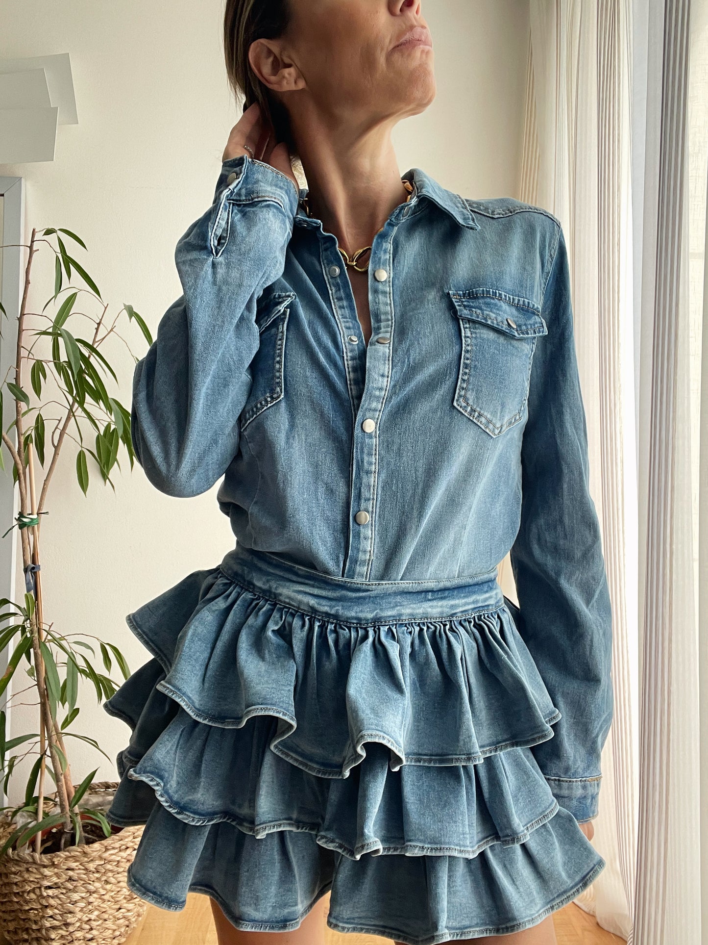 Camicia jeans delave'