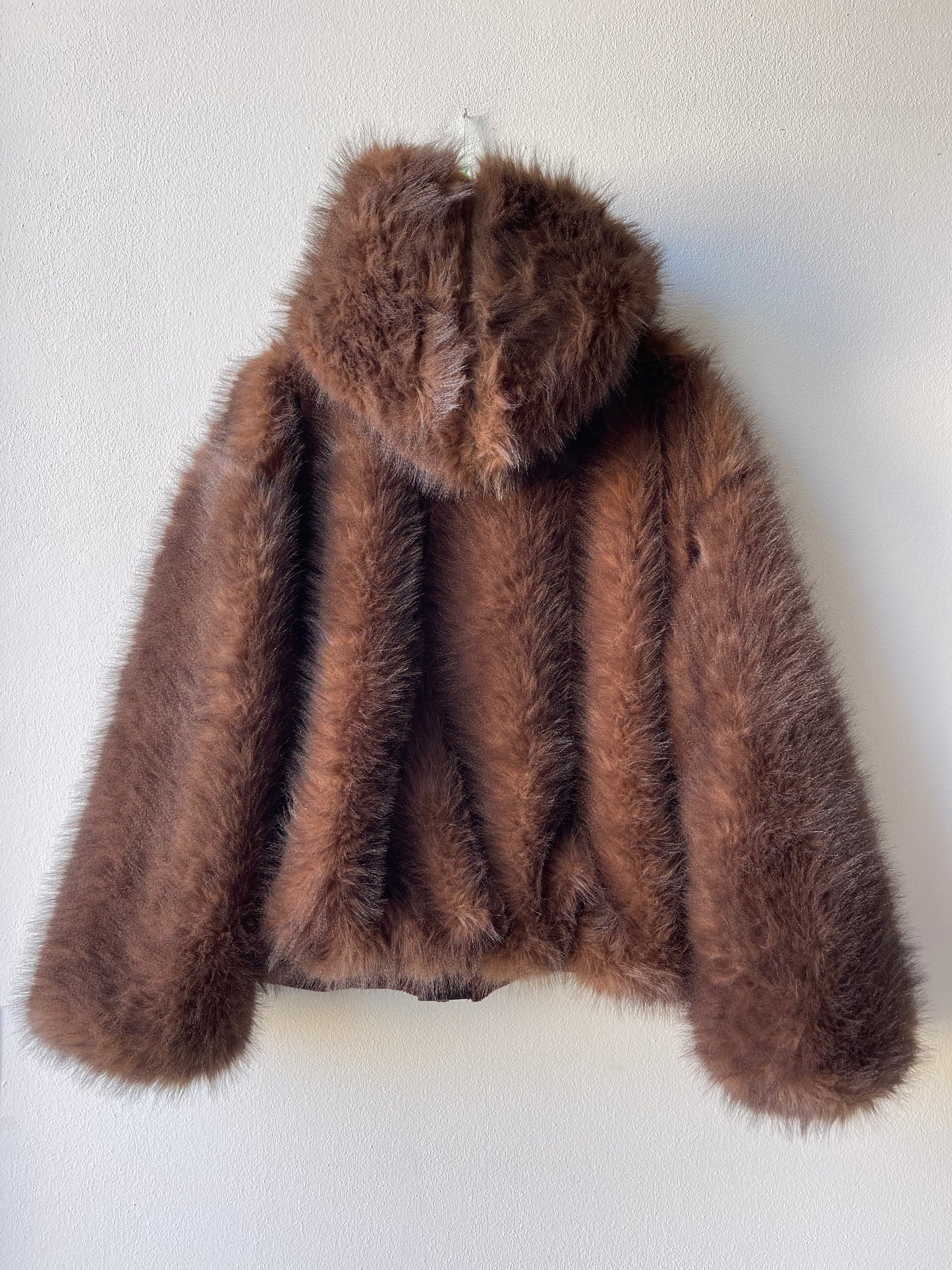 Bomber eco pelliccia nocciola