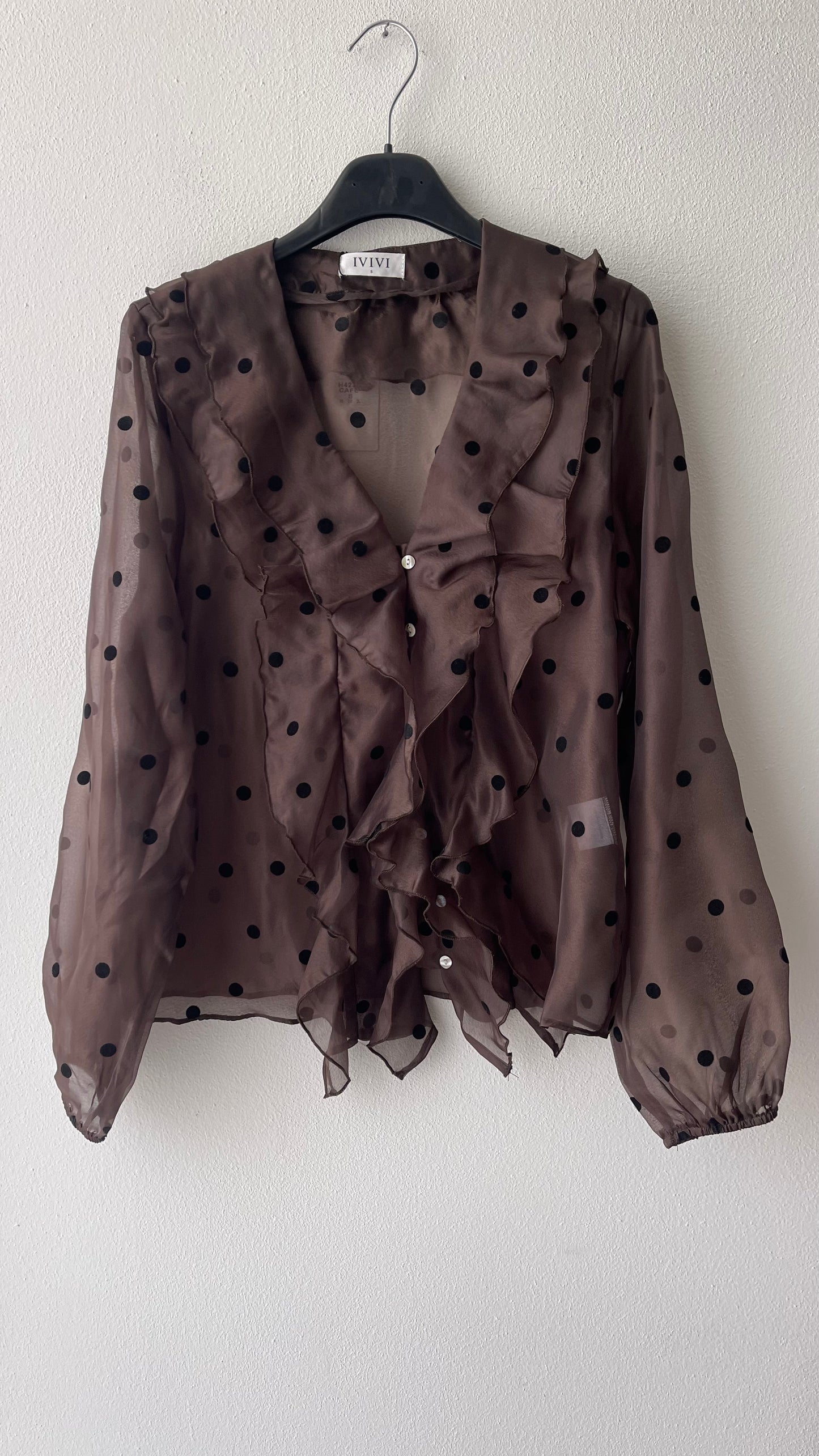 Camicia marrone pois