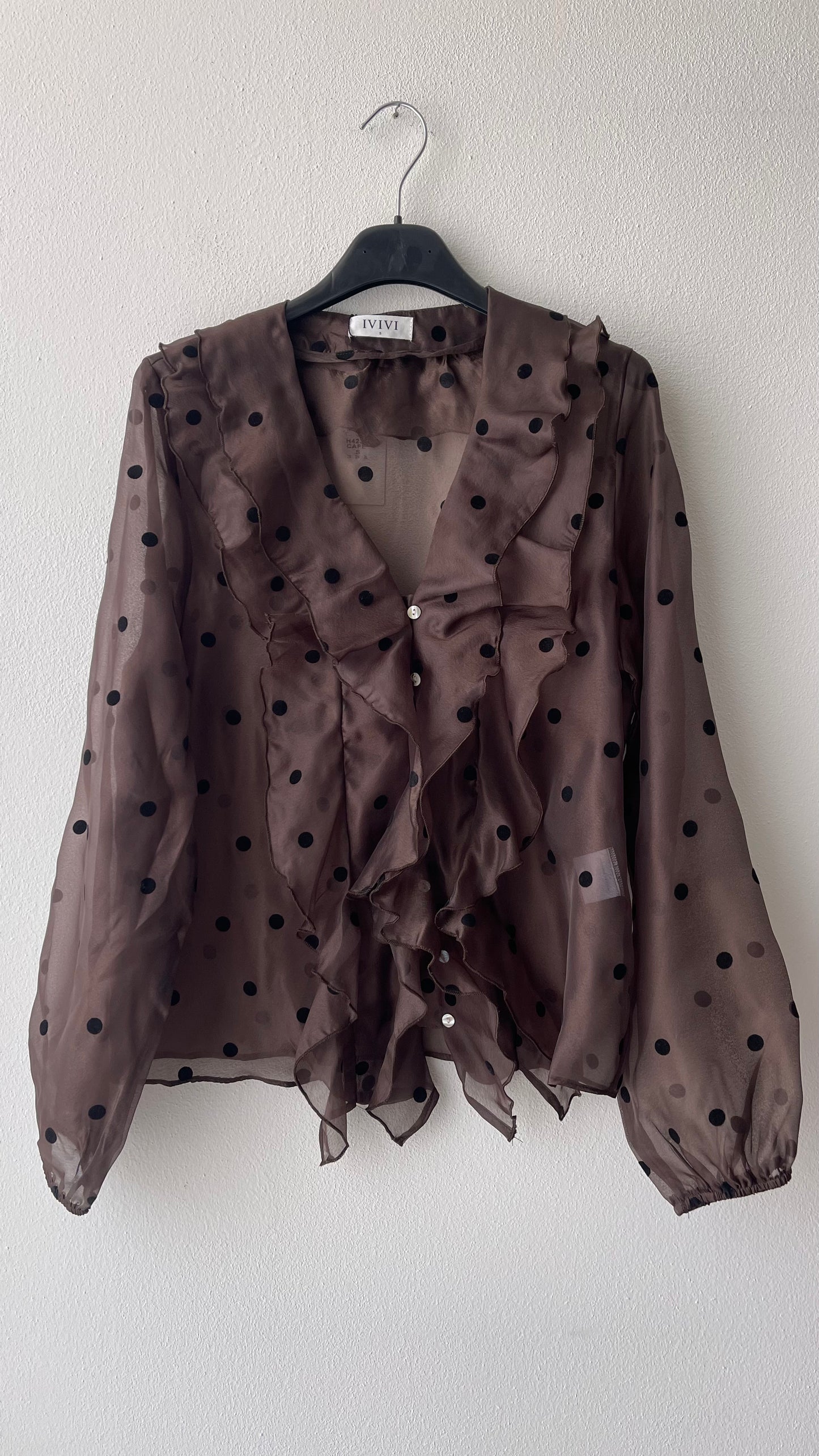 Camicia marrone pois
