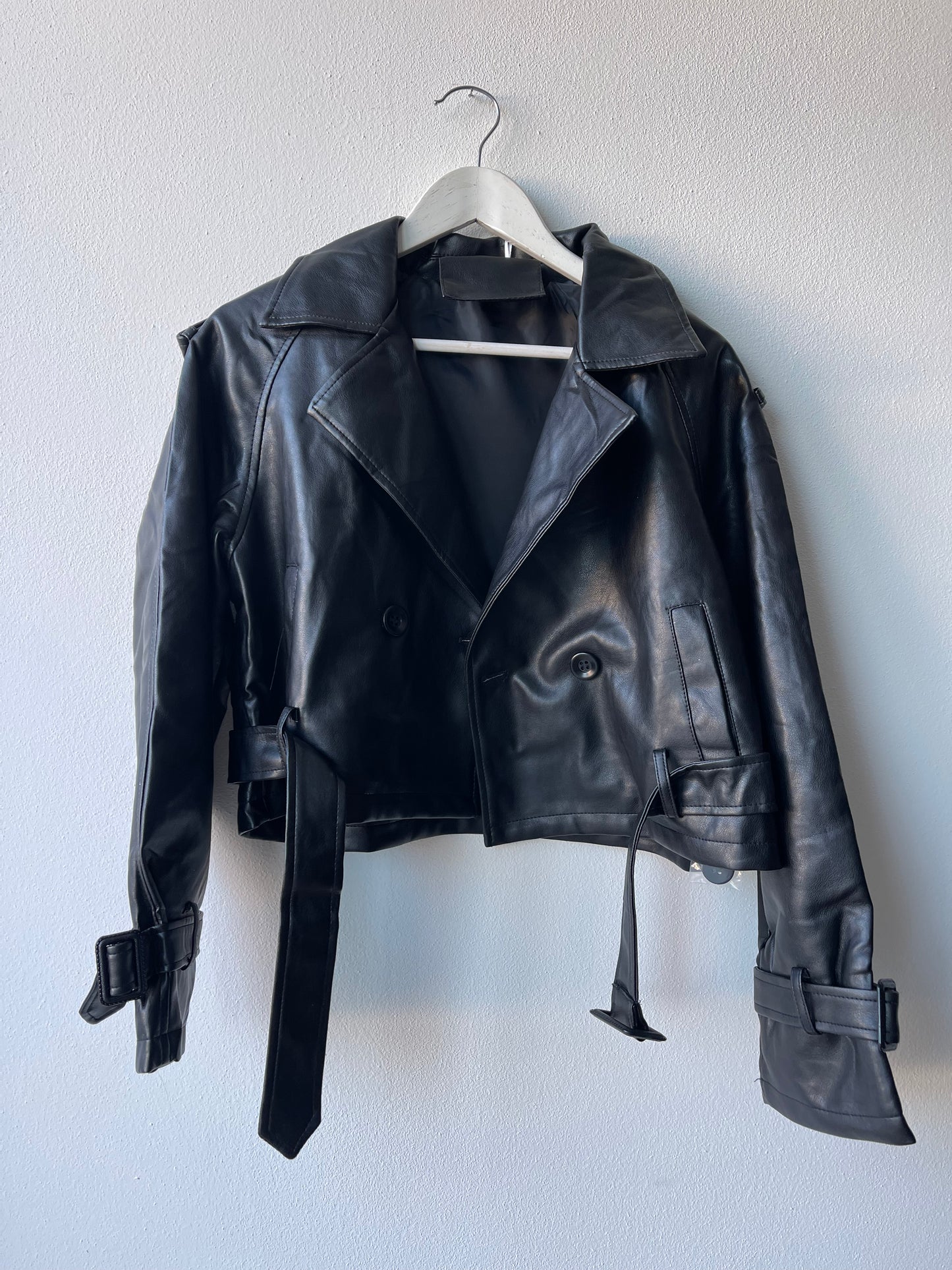 Short waist trench coat