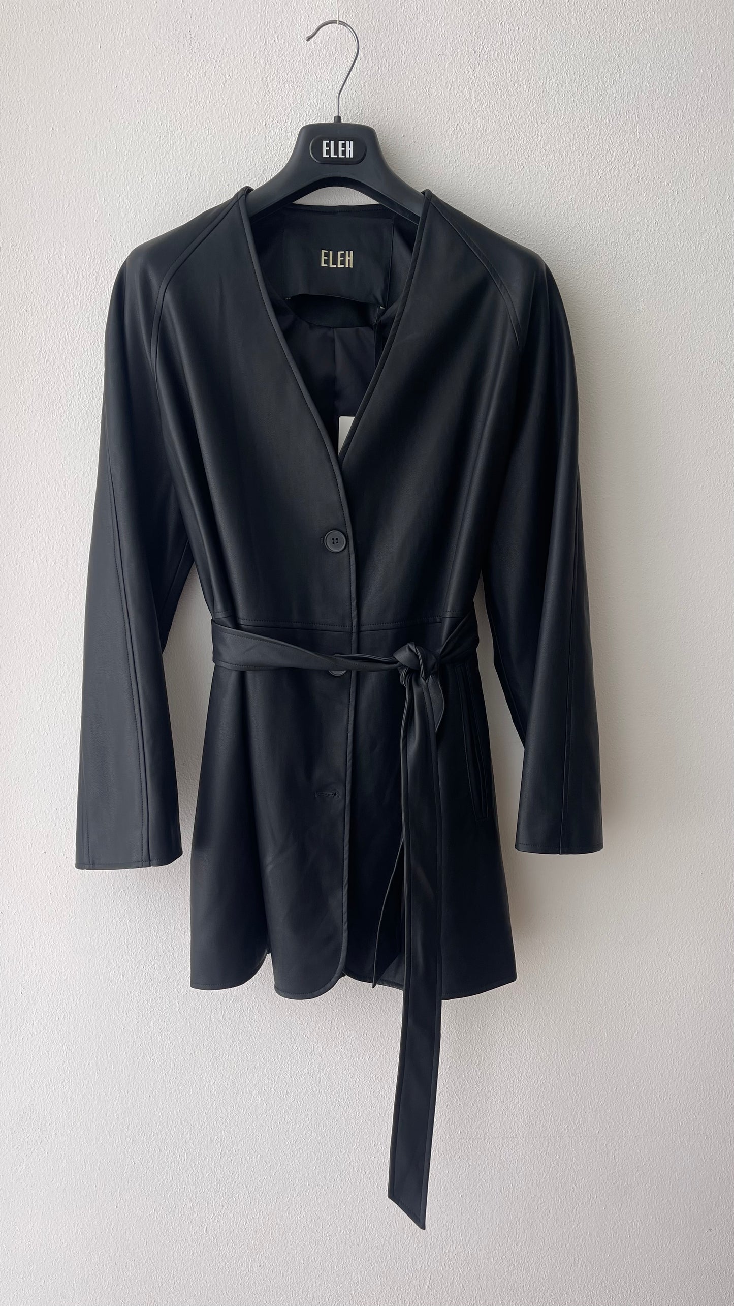 Blazer ecopelle nero over ELEH