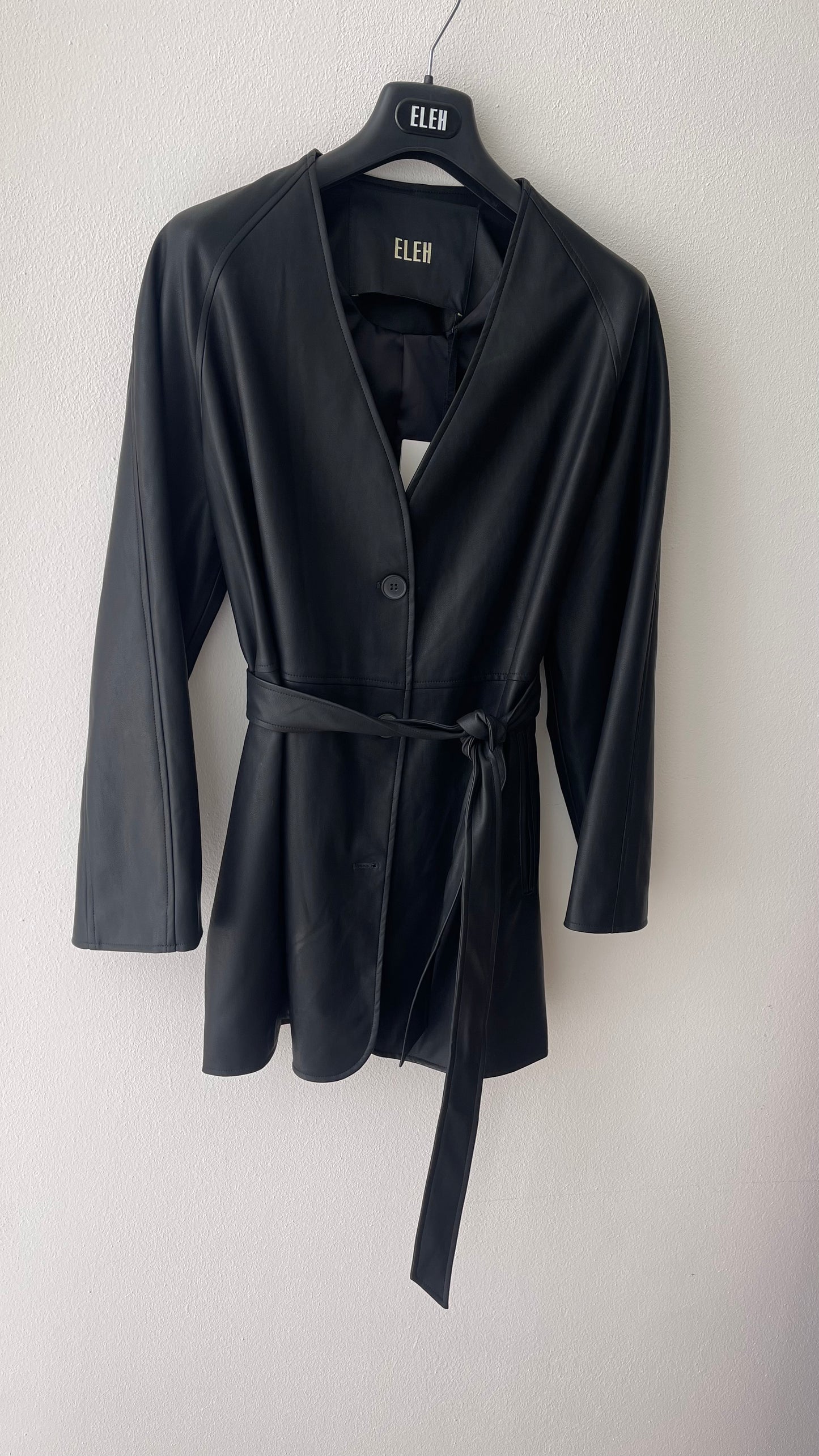 Blazer ecopelle nero over ELEH