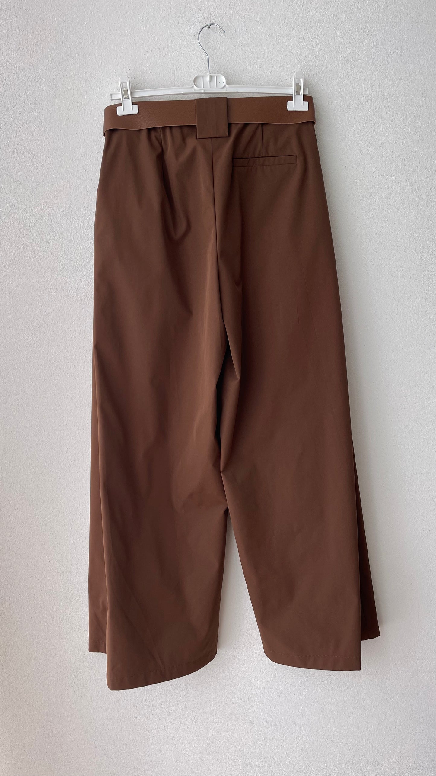 Pantalone vita alta cognac