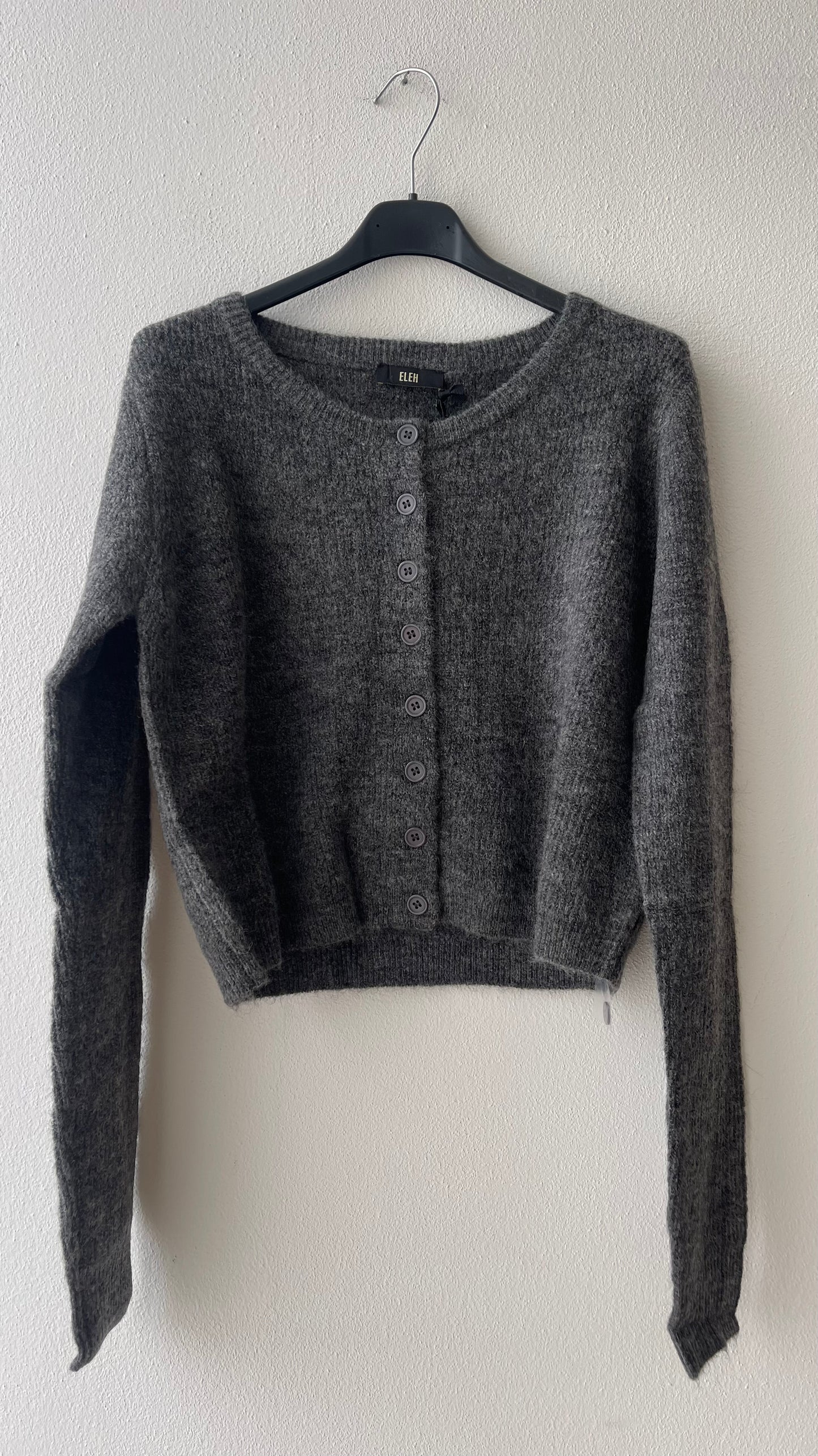 Cardigan grigio corto ELEH