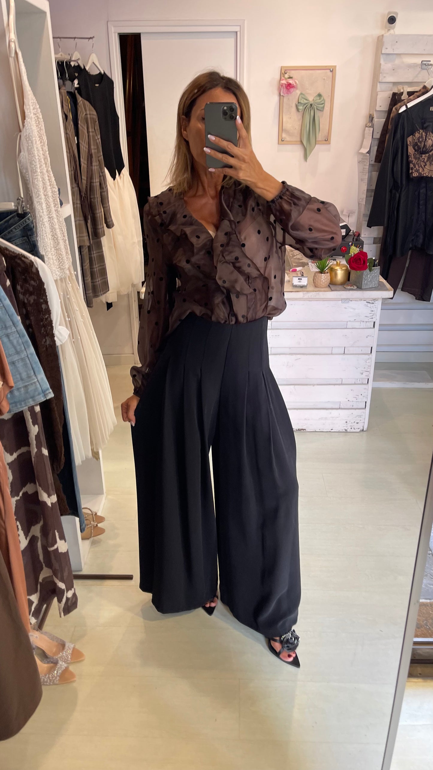 Pantalone pieghe davanti