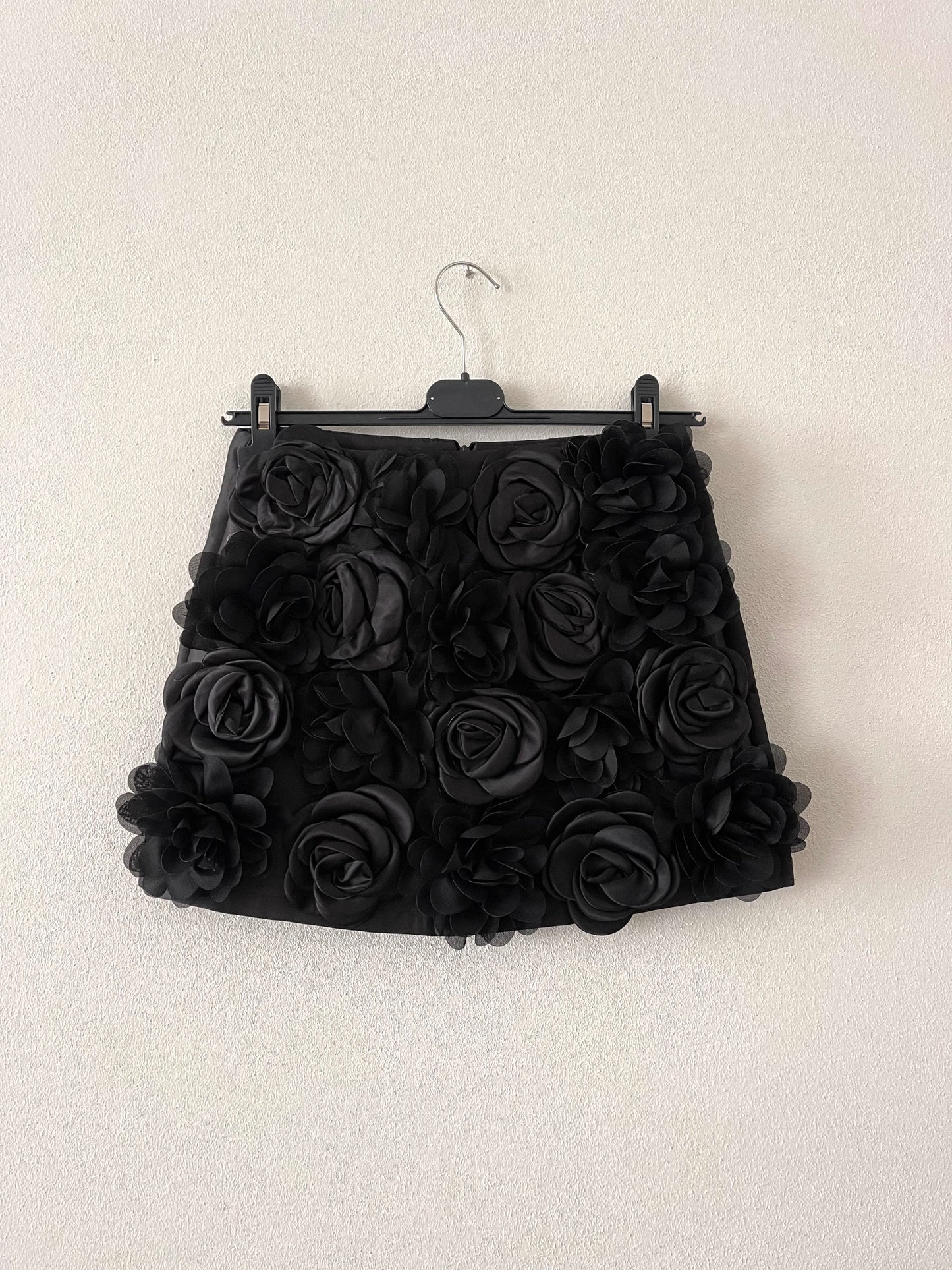 Black floral skirt