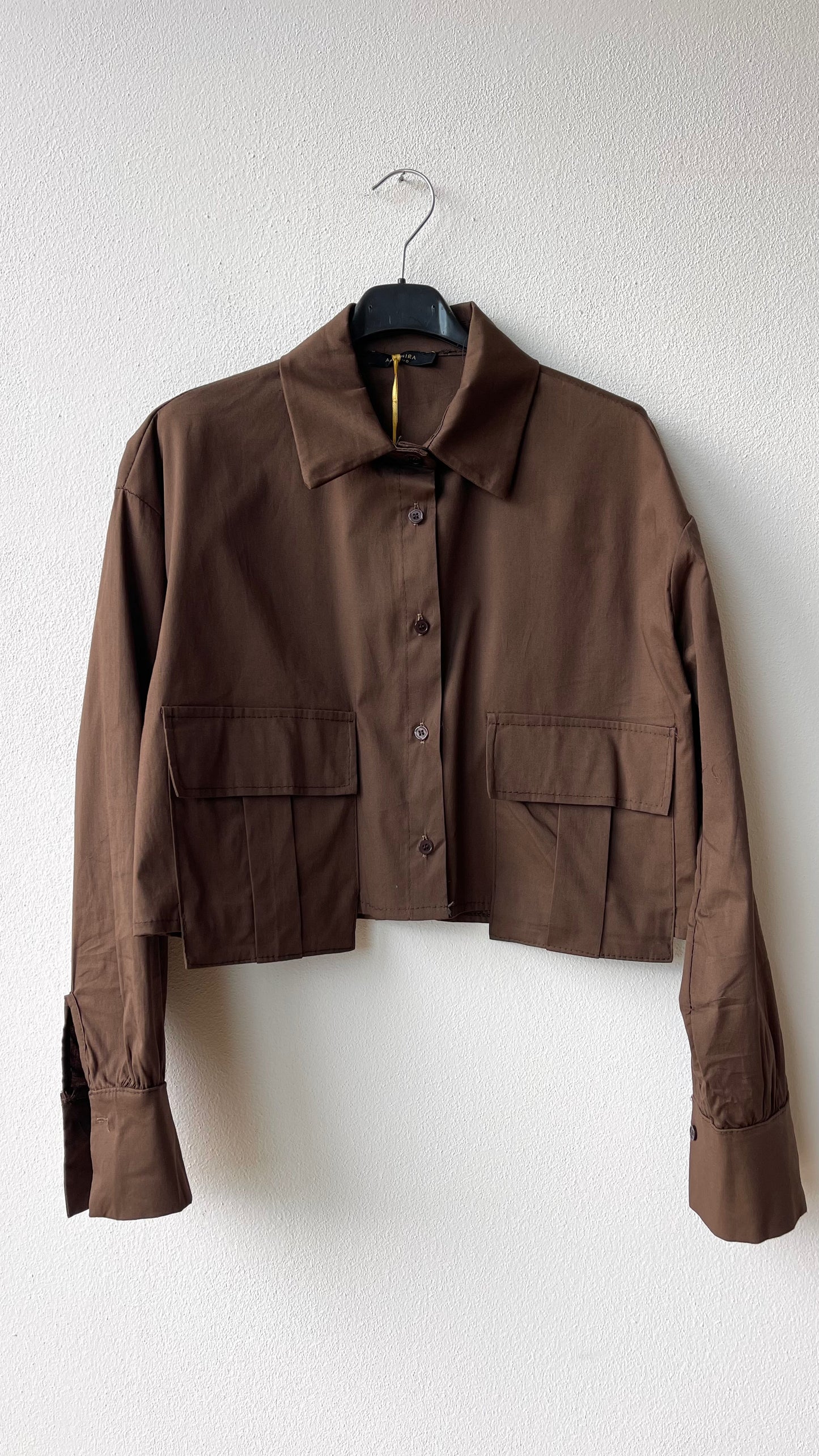 Camicia crop cotone