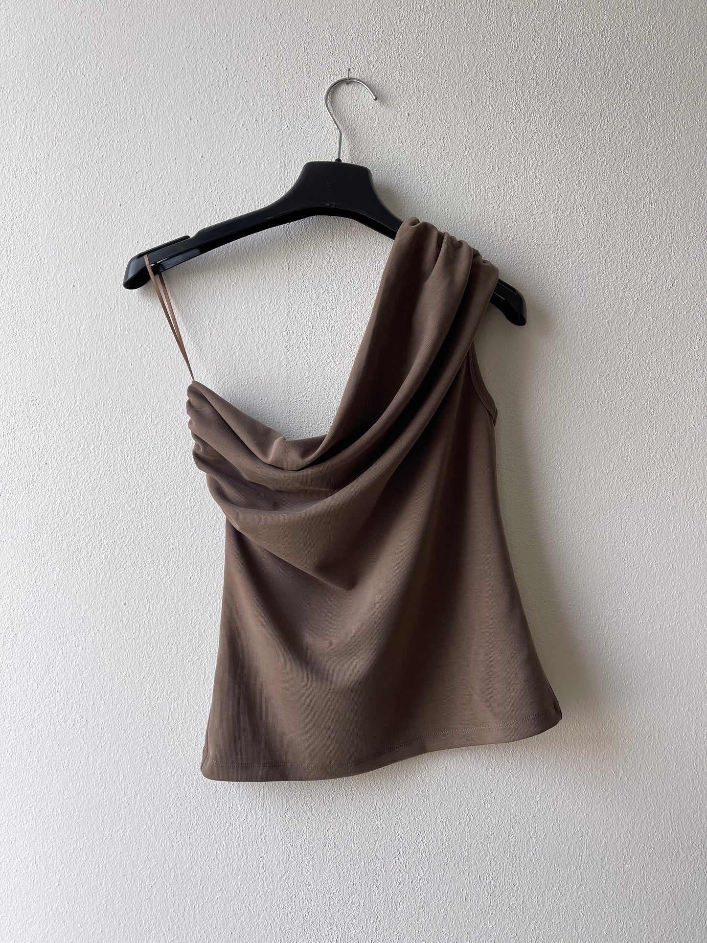 ELEH dove grey one shoulder top