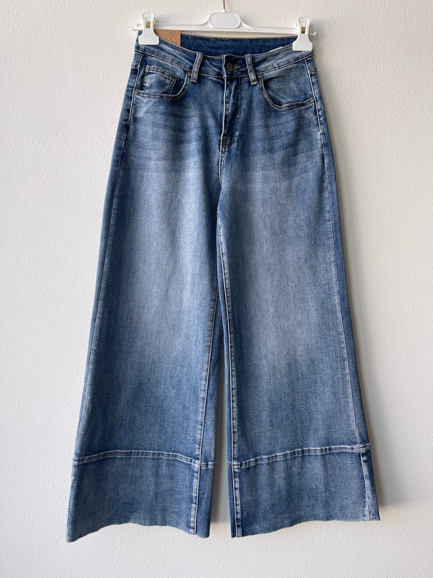 High hem flared jeans