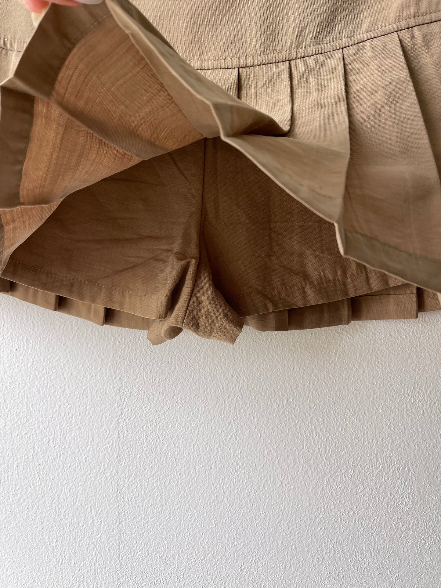 ELEH hazelnut pleated skirt