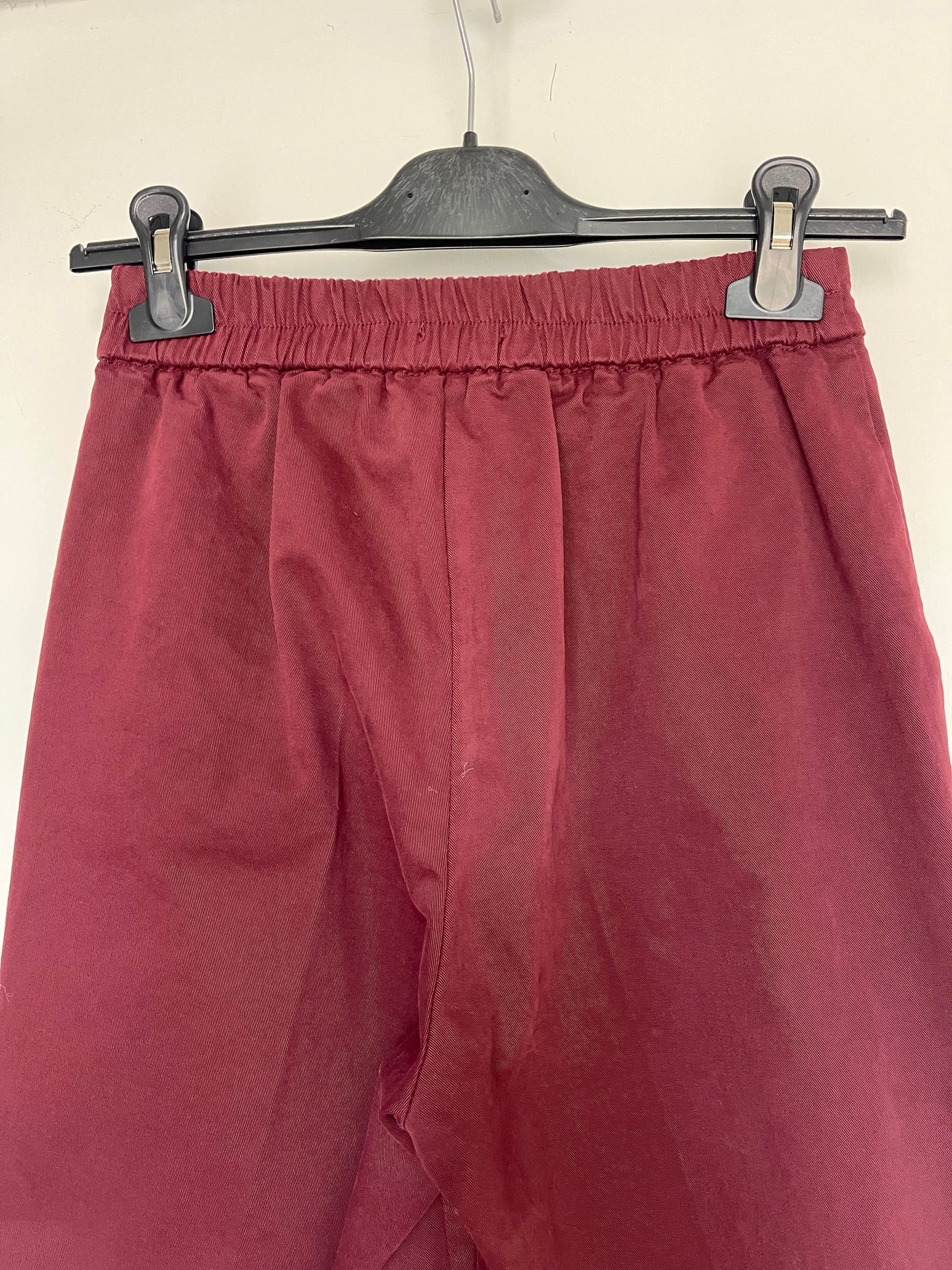 Burgundy trousers