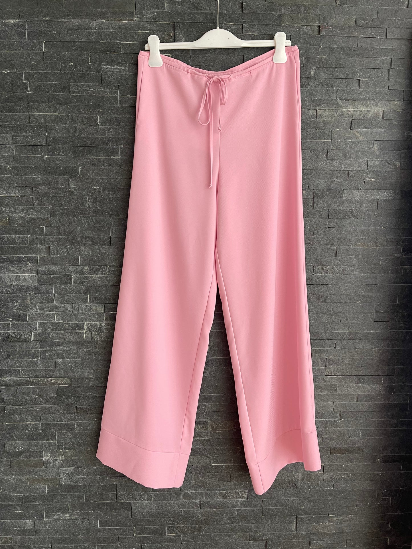 Pink pajama style trousers