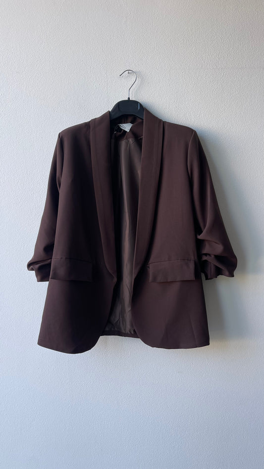 Blazer manica arricciata