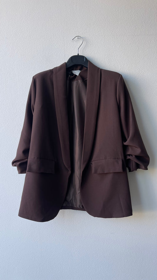 Blazer manica arricciata