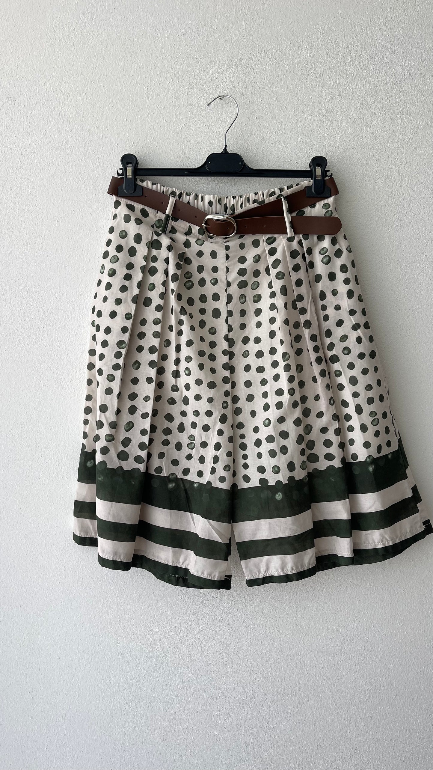 Gonna pantalone pois