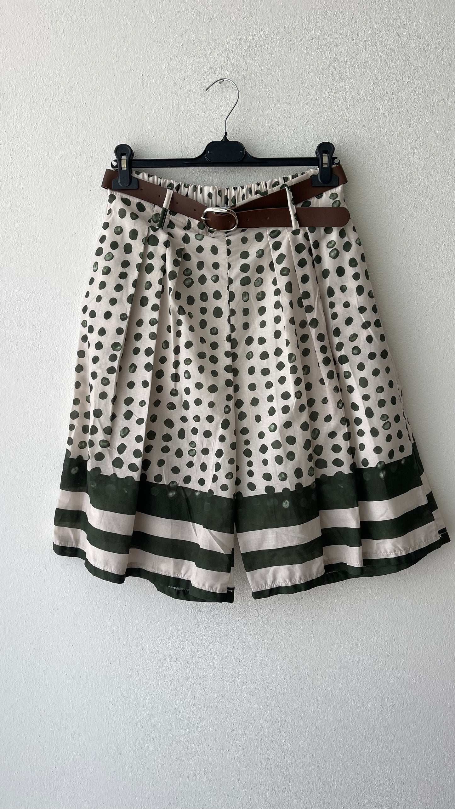 Gonna pantalone pois
