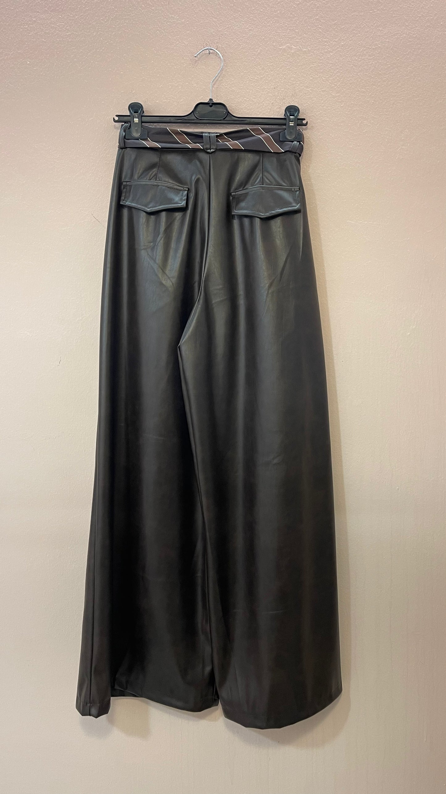 Pantalone palazzo ecopelle