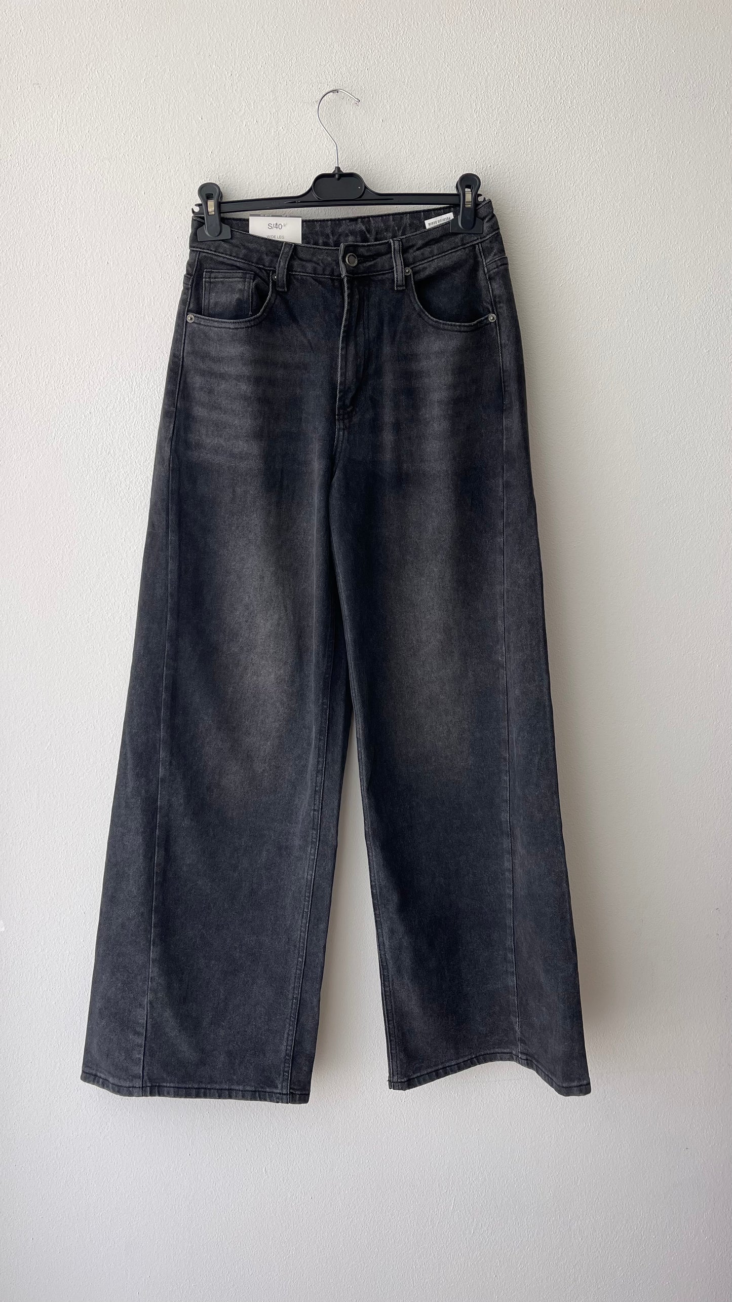 Jeans nero wide leg