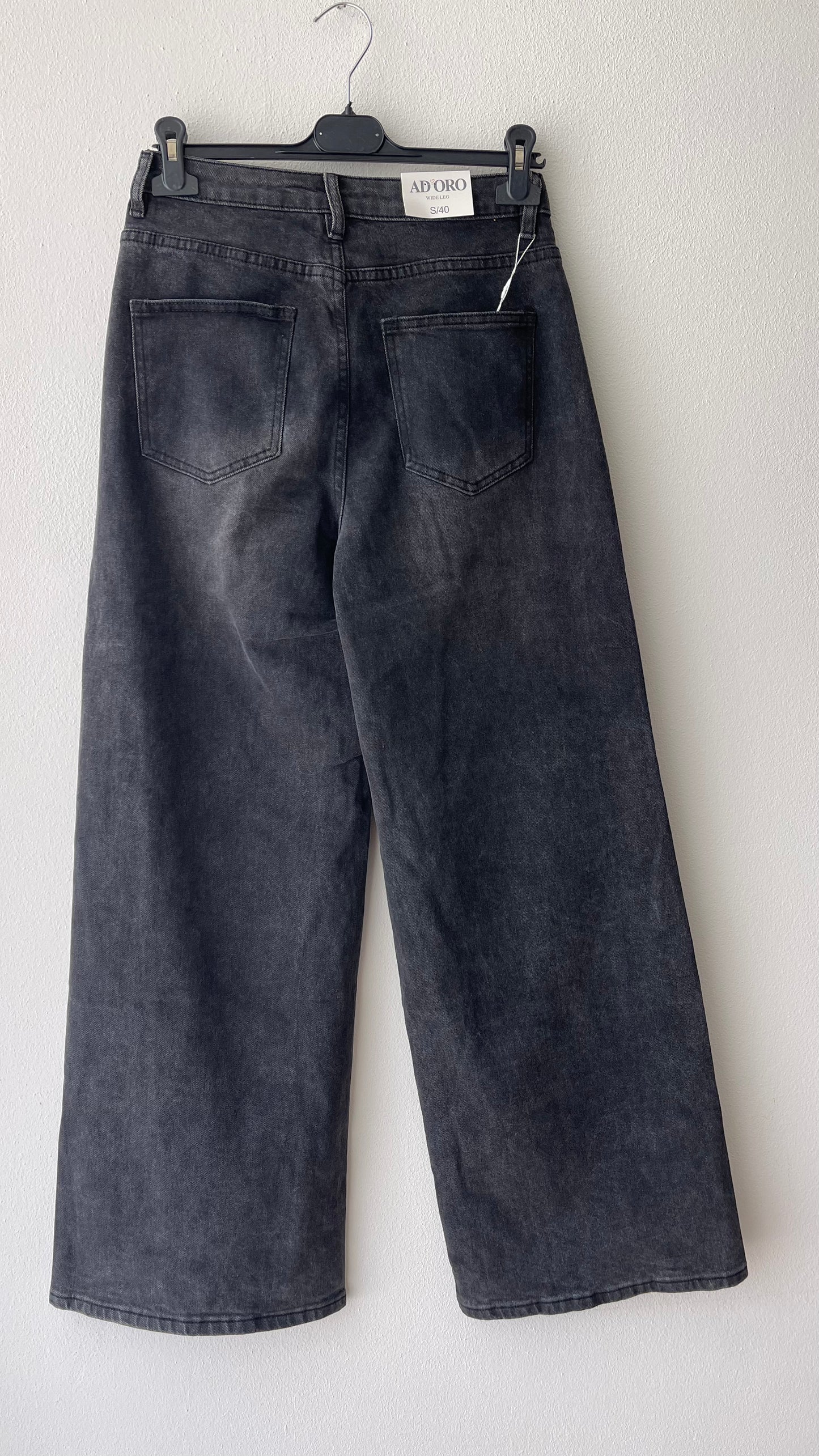 Jeans nero wide leg