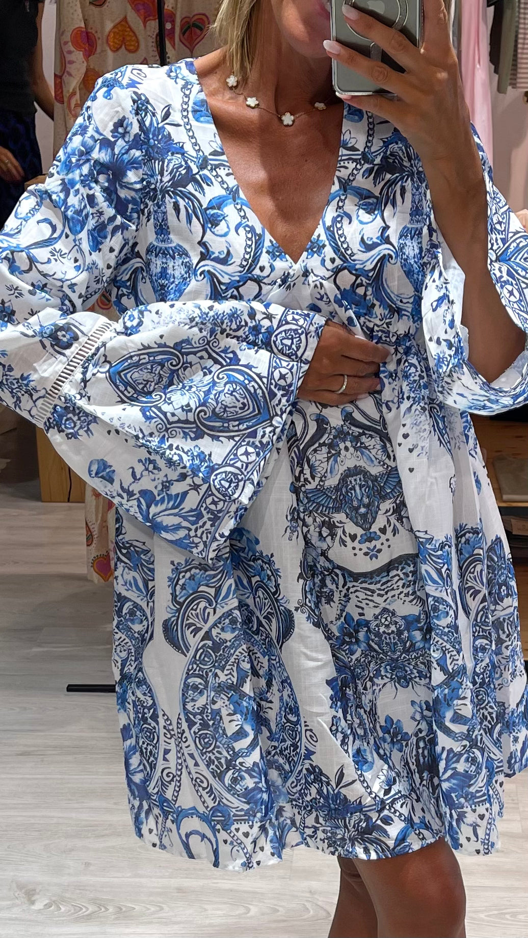 Abito Zim bianco blu
