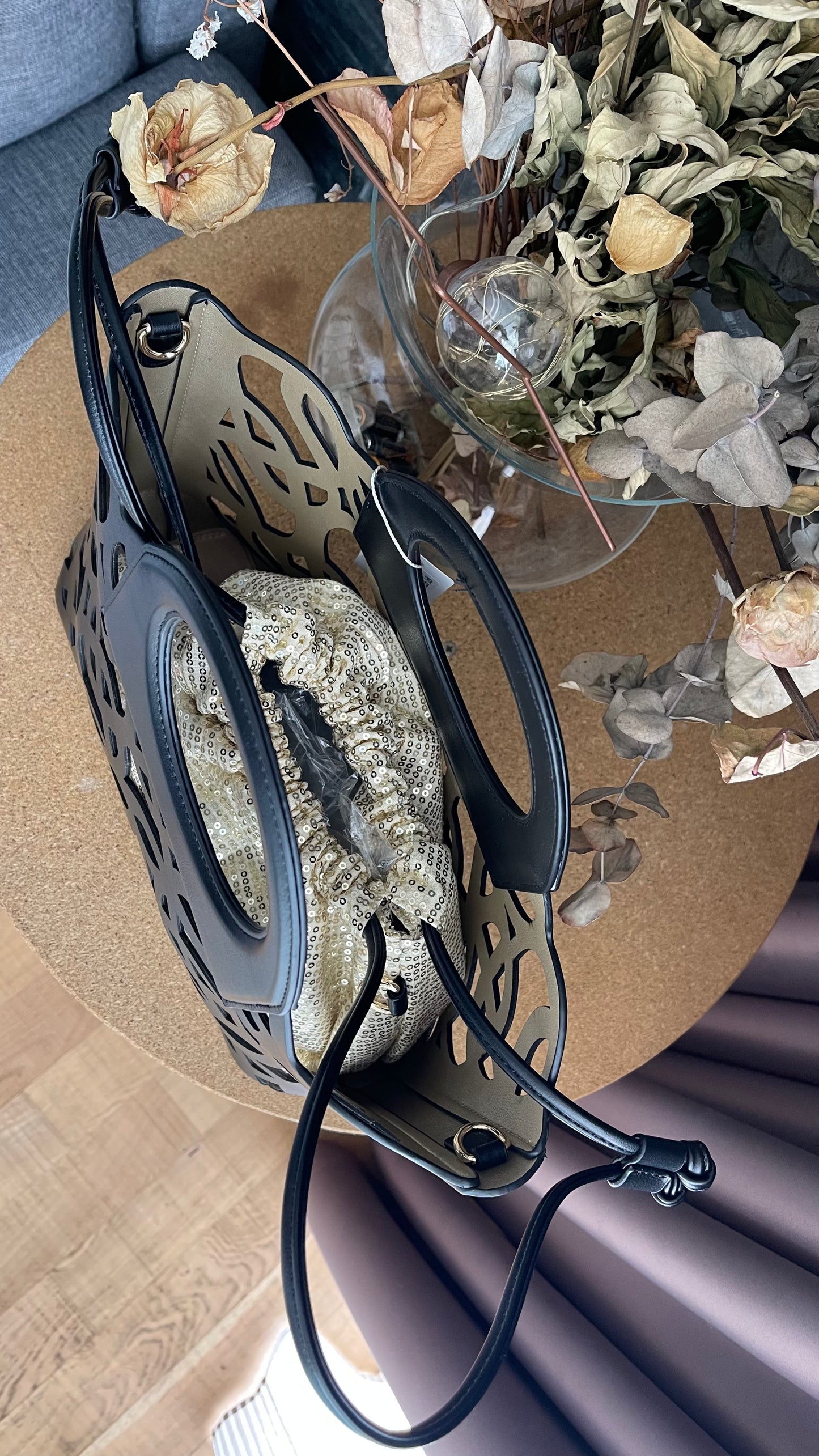 Borsa lavorata simil pizzo